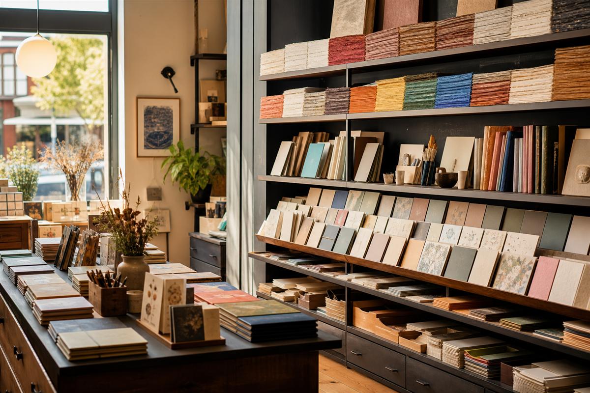 Interior of the paper shop